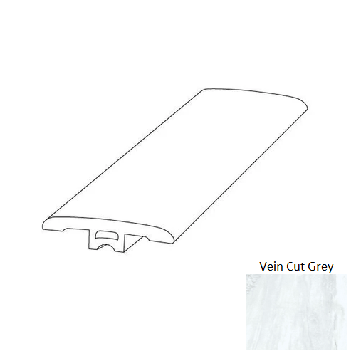 V Lux Vein Cut Grey Luxury Vinyl T-Moulding, 1.75" x 94"