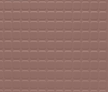 Johnsonite Red Clay Raised Square Solid Color Rubber Tile - Textured