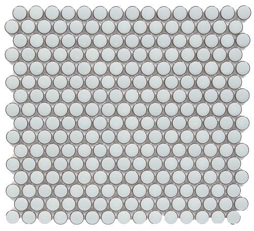 Cc Mosaics+ Mint Green Porcelain Mosaic - Penny Round - Matte