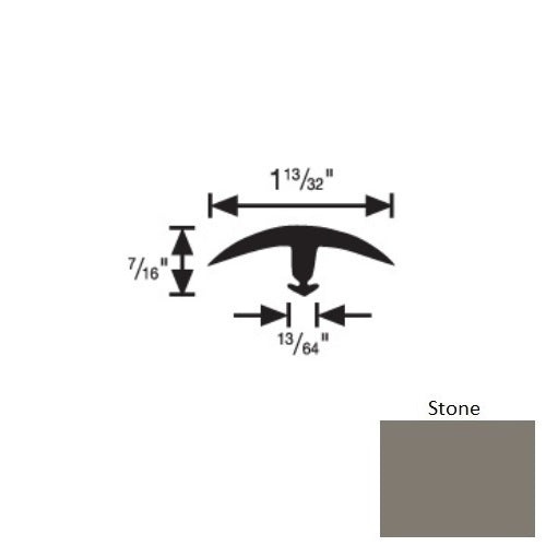 Flextones Stone Vinyl T Edge Divider
