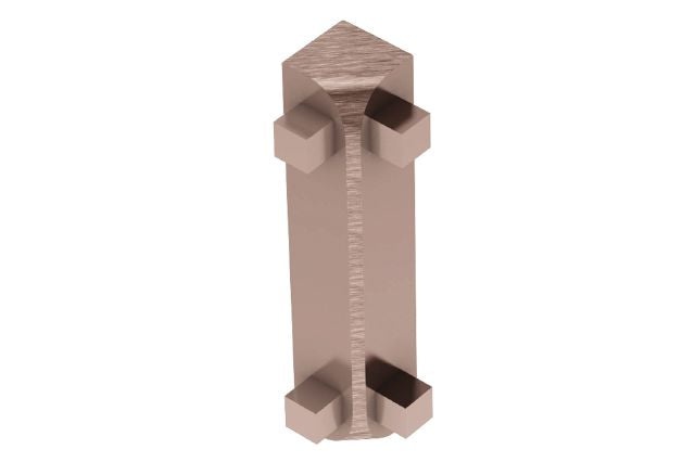 Rondec Ct 90 Degree Inside Corner Metal Tile Edging Trim - Brushed Copper Anodized Aluminum