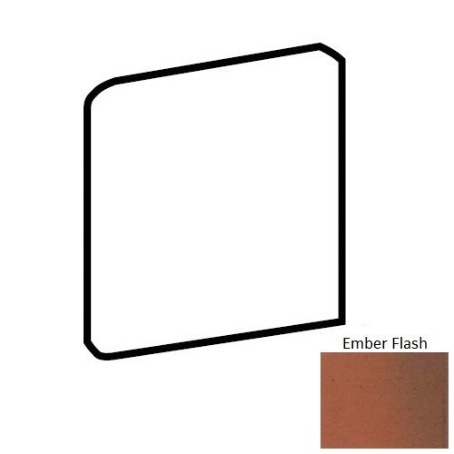 Quarry Tile Ember Flash 6" x 6" Bullnose Outcorner
