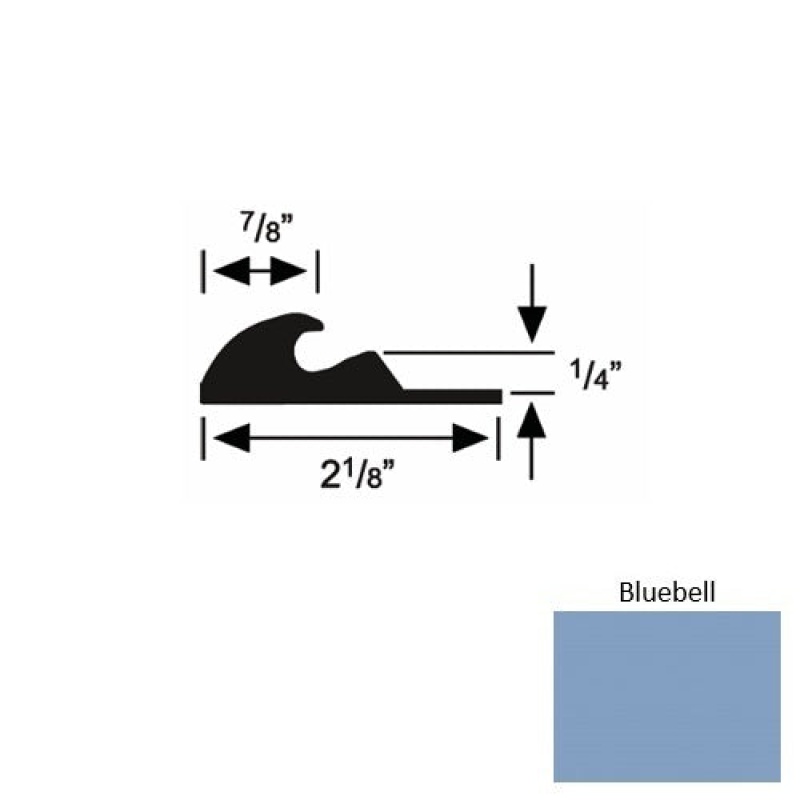 Solid 41 Bluebell Rubber Tackless Carpet Bar