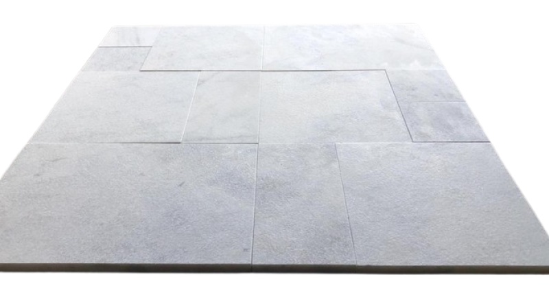 Fantasy White Marble Paver Versailles Pattern - Leather - Various Sizes