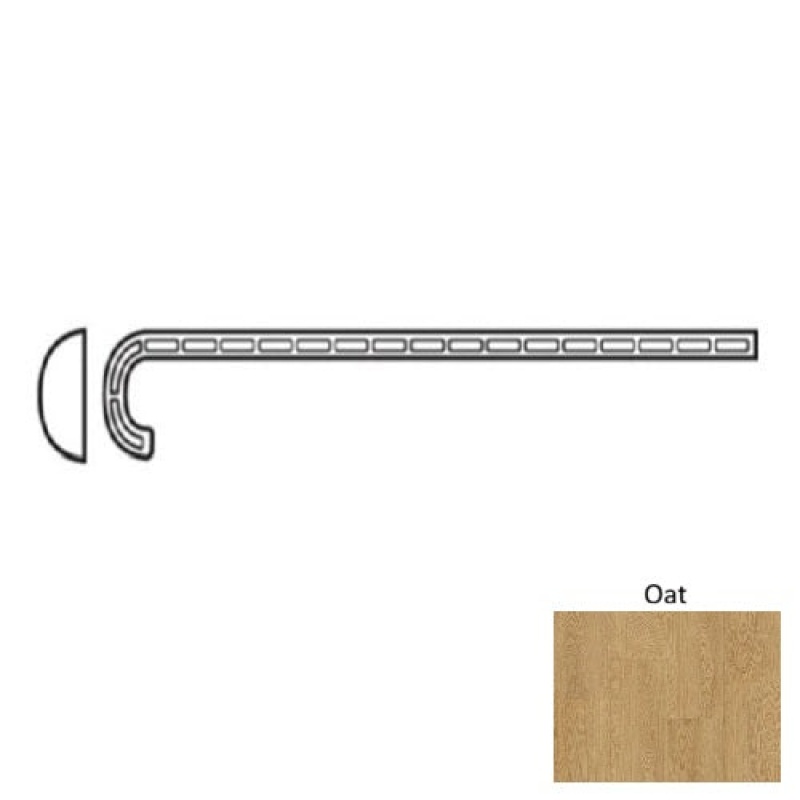 Natural Beauty Max 4 Oakridge Oat Luxury Vinyl Moulding / Trim - 12.20" X 50" Stair Tread - Urethane
