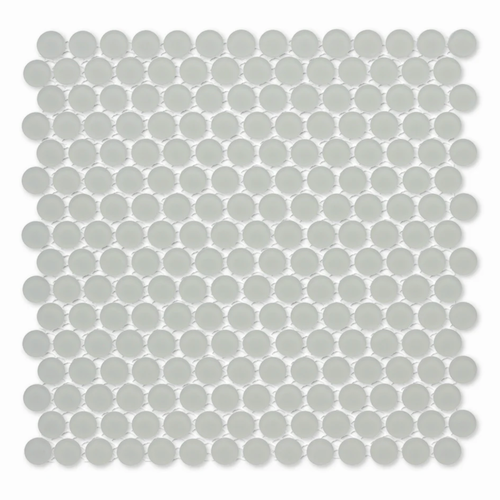 Glass Essentials Fog Glass Mosaic - Penny Round - Matte