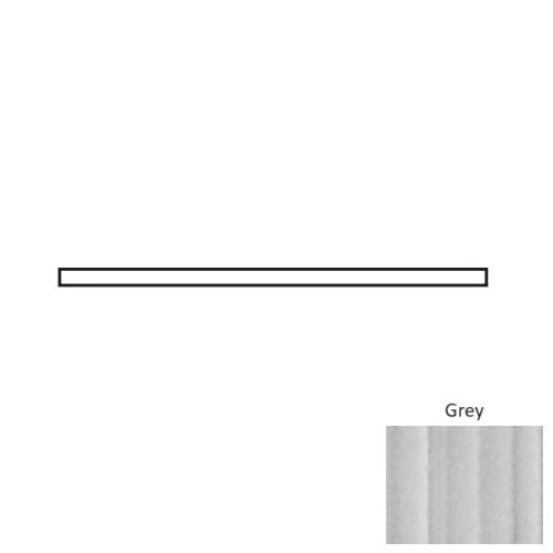 Vibrant Grey Ceramic Wall Trim - 0.5" x 9" Quarter Round - Glossy