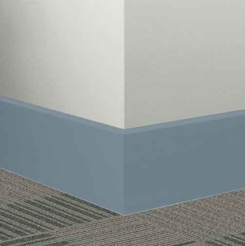 Johnsonite Windsor Blue Rubber Millwork Contoured Wall Base - 3" X 96" X 3/8" Mandalay 3" - Millwork Contoured Wall Base