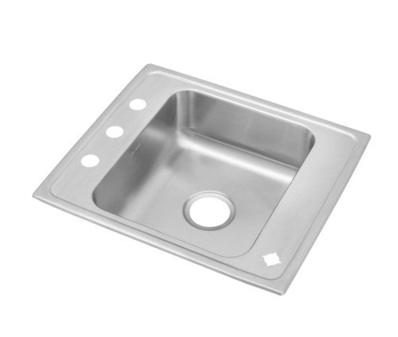 Lustertone Classic Stainless Steel Drop-In Single Bowl Kitchen Sink