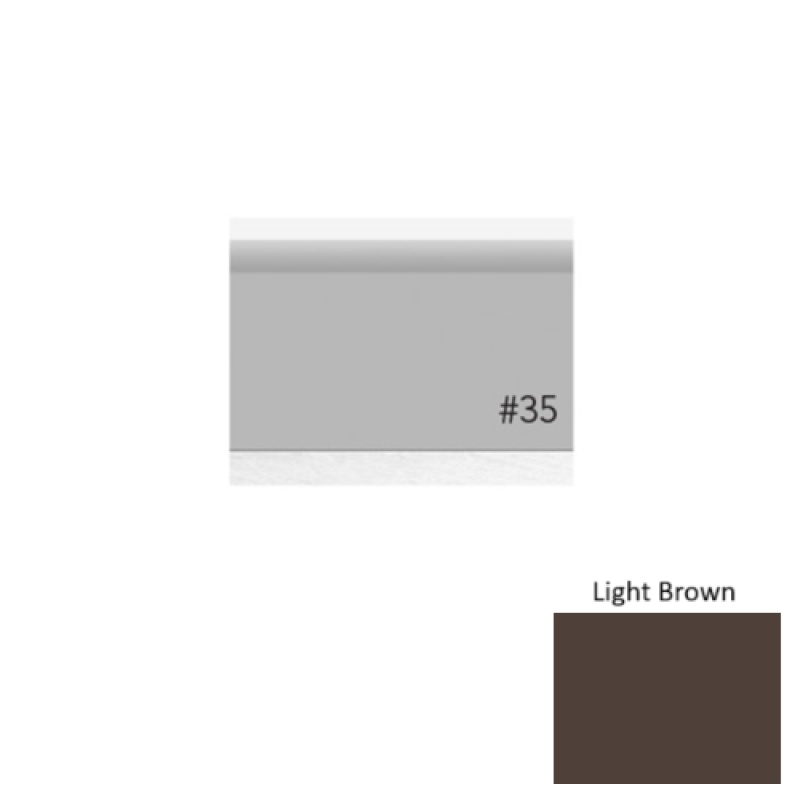 Pinnacle Plus #35 Sleek Light Brown Rubber Coil Wall Base - 4 9/16" X 60 Ft