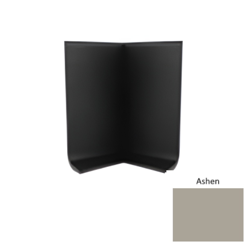Roppe Ashen Vinyl 6" Inside Corner for Cove Wall Base