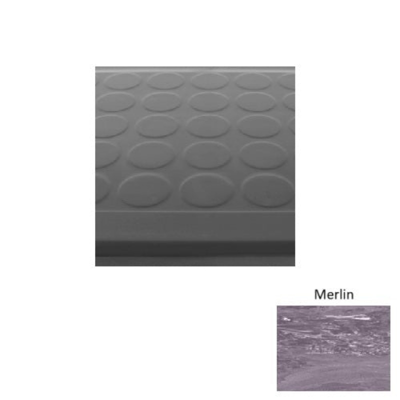 Marbleized 92 Merlin Low Profile Raised Circular Rubber (Sq) Stair Tread - Textured