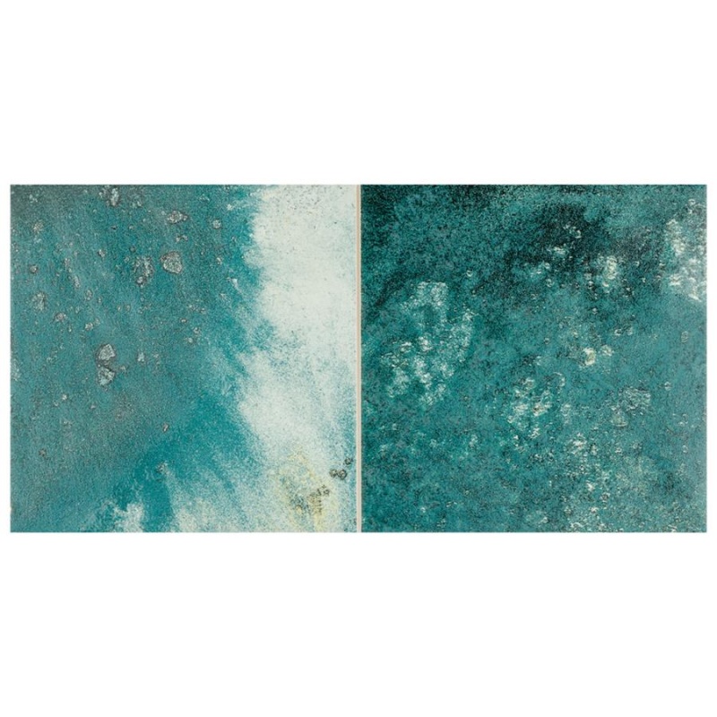 Kings Luxe Tradition Square Green Porcelain Tile - Mixed - 7 7/8" X 15 3/4"