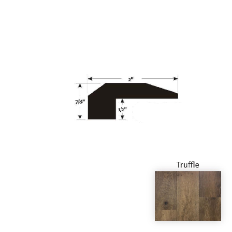 Reserve Truffle Hardwood Moulding / Trim - 2" X 90" Threshold - Wire Brushed