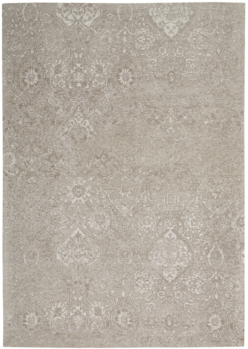 Damask Das06 Light Grey Polyester Farmhouse Area Rug