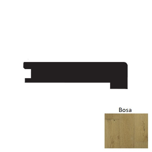 Mediterranean Bosa Hardwood Moulding / Trim - 3" X 90" Square Flush Stair Nose - Wire Brushed