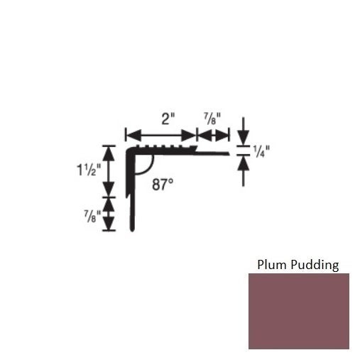 Plum Pudding Vinyl 202 Double Butt Carpet Stair Nosing