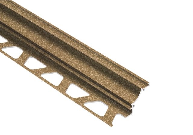 Dilex Ahk Cove Shaped Metal Tile Edging Trim - Beige Textured Color Coated Aluminum