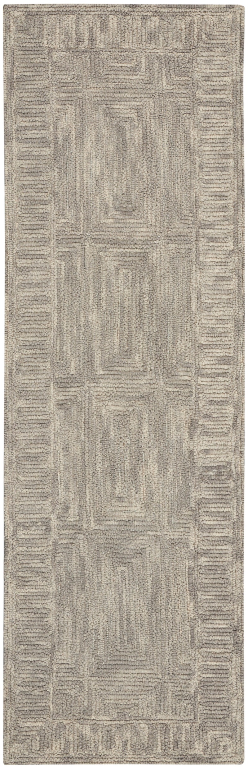 Colorado Clr04 Grey Wool Modern Area Rug - 8 Ft Runner