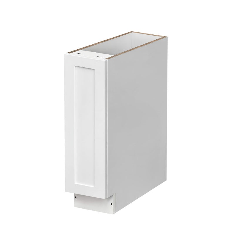 Mallorca White Shaker Wood Kitchen Pull Out Base Cabinet - 9" X 24" X 34 1/2" (Assembly Required) - White