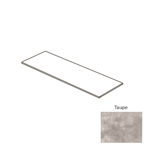 Nominee Taupe Porcelain Floor Trim - 24" X 24" Step Nose - Matte