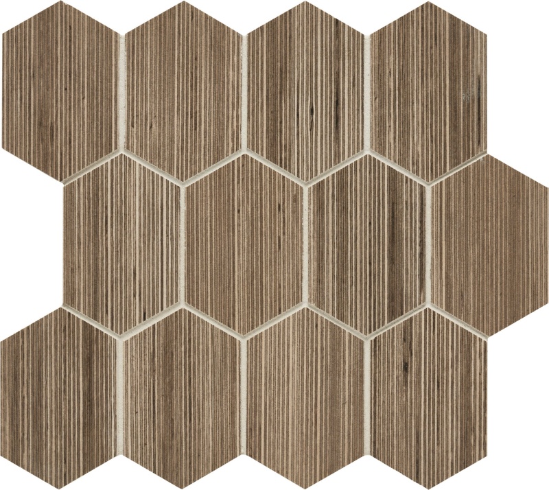 Shibusa Tortora Porcelain Mosaic - 3" x 4" Long Rhomboid - Matte