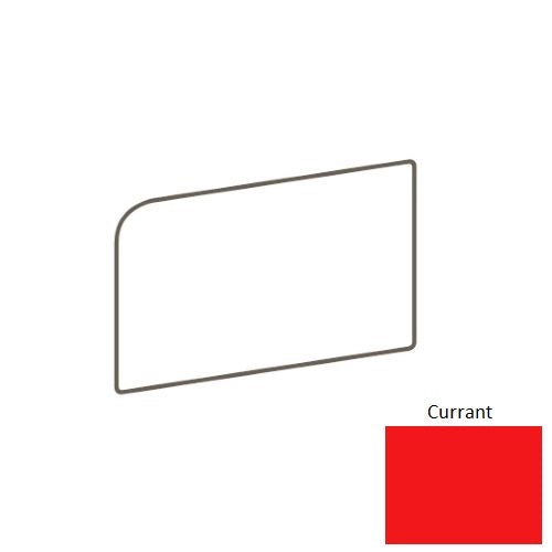 Color Wheel Classic Currant Ceramic Wall Trim - 3" X 6" Bullnose Corner Right - Semi Gloss