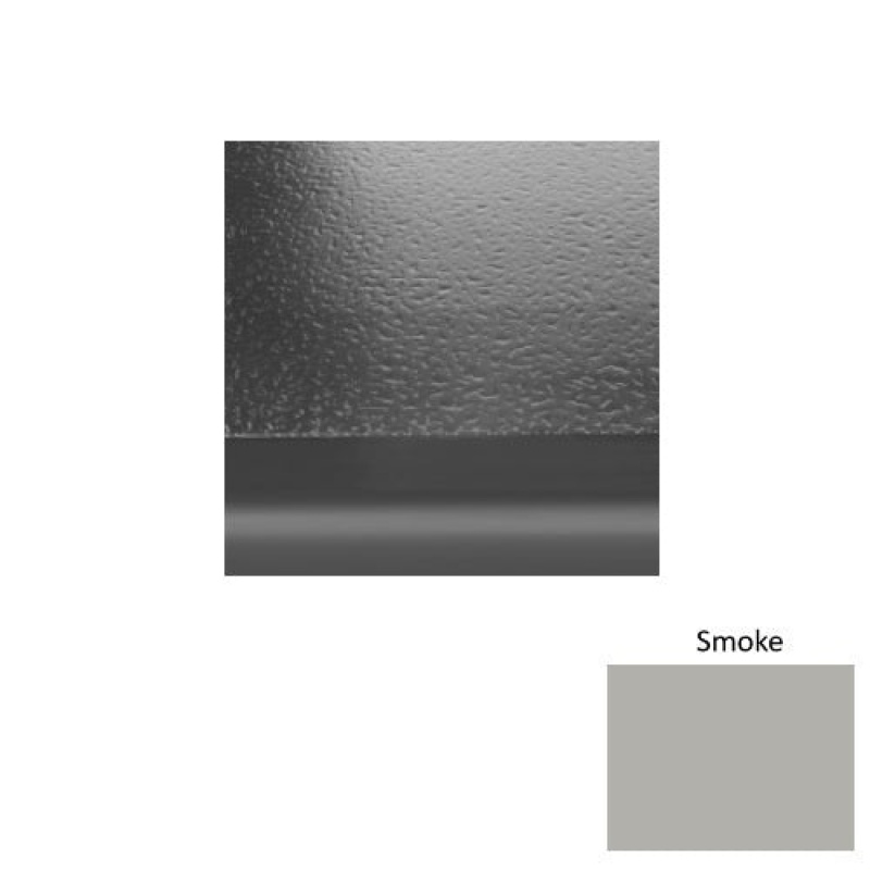 Solid 95 Smoke Rubber (Sq) With Galley Red Abrasive Strip Stair Tread With Dupont Kevlar - Hammered