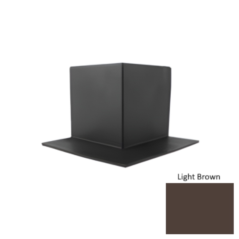 Pinnacle Light Brown Rubber Sanitary Toe Outside Corner - 4"