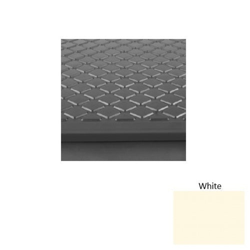Solid 31 White Diamond Rubber Stair Tread with Dupont Kevlar