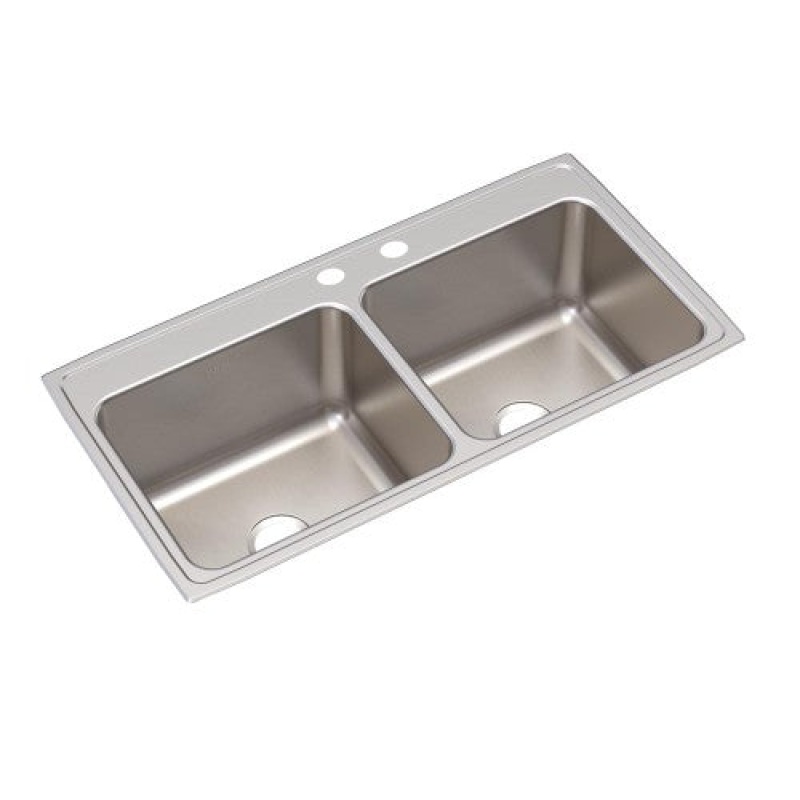 Lustertone Classic Stainless Steel Double Bowl Kitchen Sink