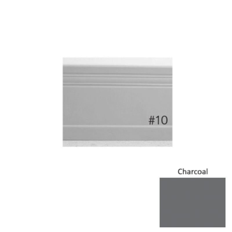 Pinnacle Plus #10 Serenity Charcoal Rubber Coil Wall Base - 4" X 60 Ft