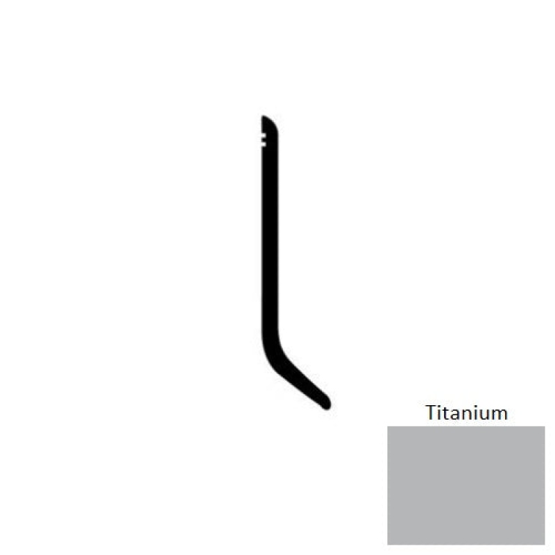 Titanium Vinyl Wall Base, 2 1/2" x 120 ft x .080" Cove