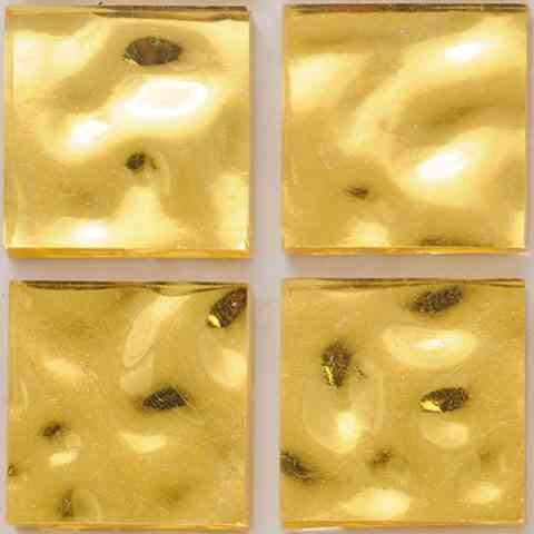 Alma Line Gold Glass Mosaic 0.8" x 0.8" Glossy