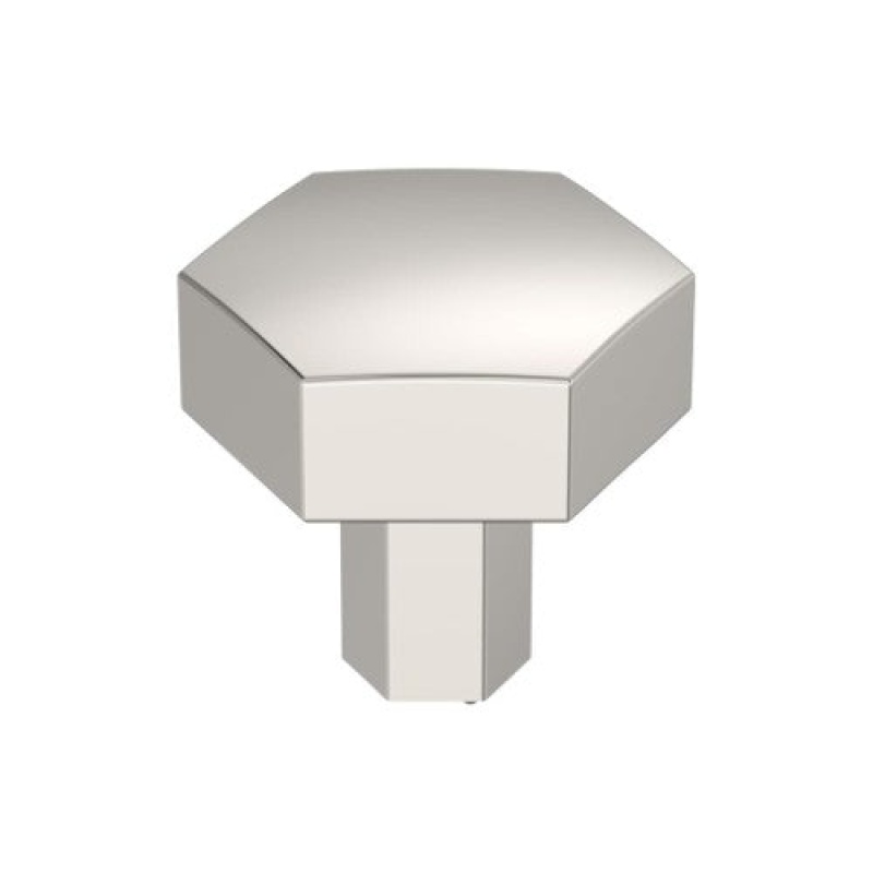 Amerock Caliber Zinc Cabinet Knob – Polished Nickel, 1 1/4" (32 mm)