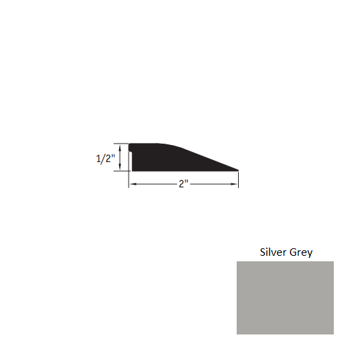 Johnsonite Silver Grey Vinyl Carpet Reducer Trim