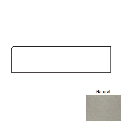 Natural Linen Ceramic Floor Trim - 3" x 24" Bullnose