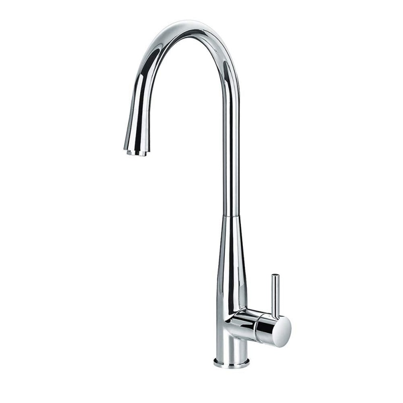 Hg807d003 Chrome Brass Deck Mount Kitchen Faucet - Single Handle / Single Hole - Chrome