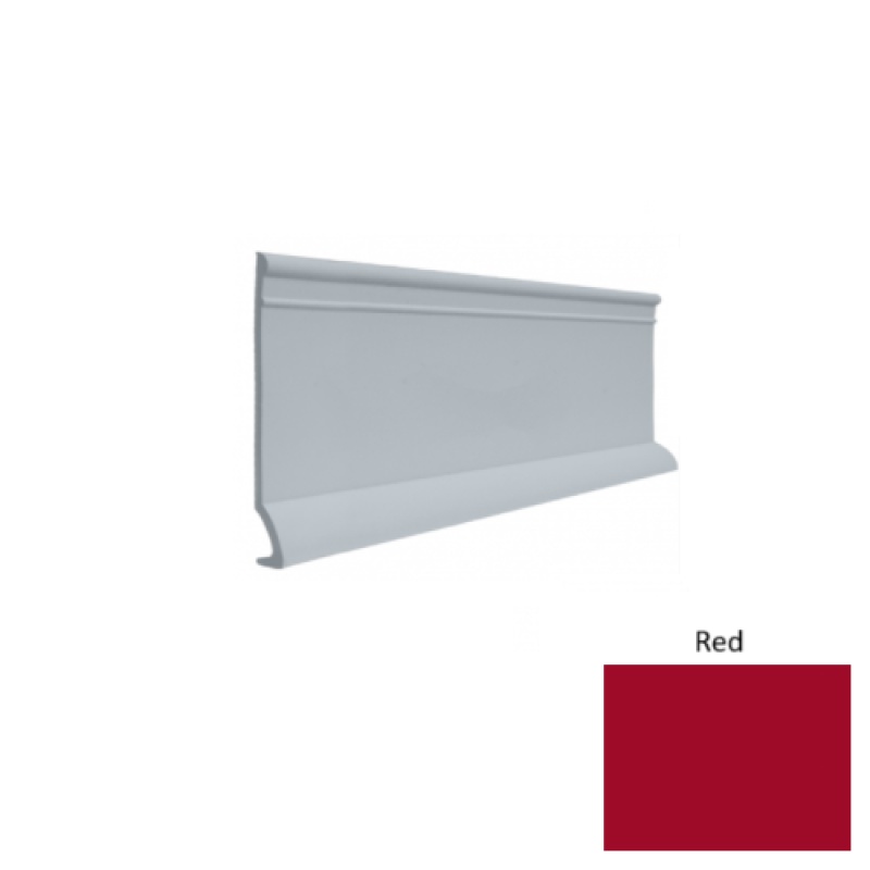 Contours #90 Intrigue Red Rubber Profiled Wall Base - Satin