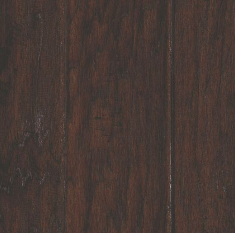 Windridge Hickory Espresso Hickory Engineered Hardwood Flooring - Prefinished - 5" X Random Lengths