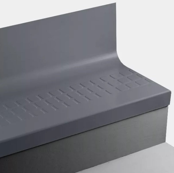 Blue Intensity Raised Square Rubber Stair Tread with Riser
