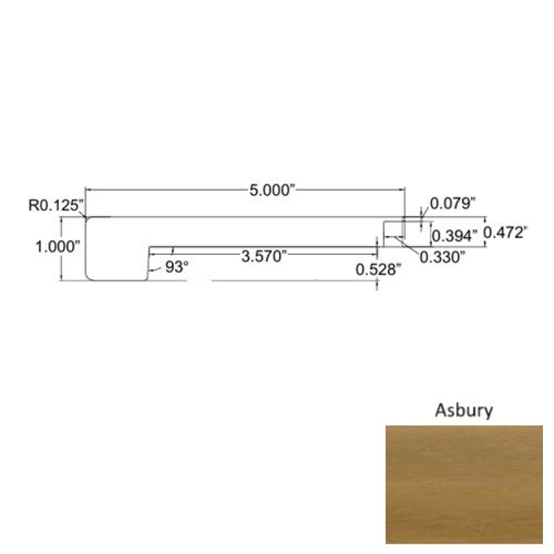 Seaside Asbury Square Flush Stair Nose