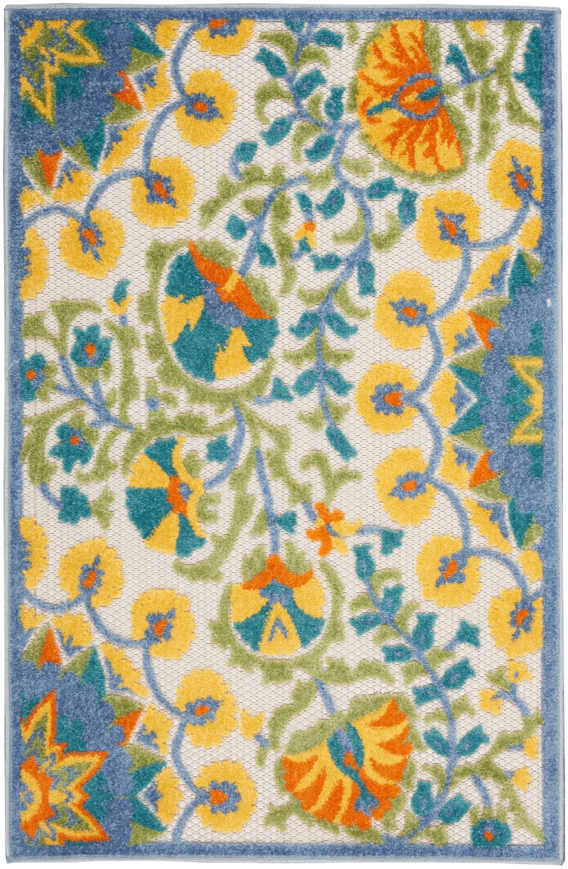 Aloha Multicolor Polypropylene Transitional Area Rug