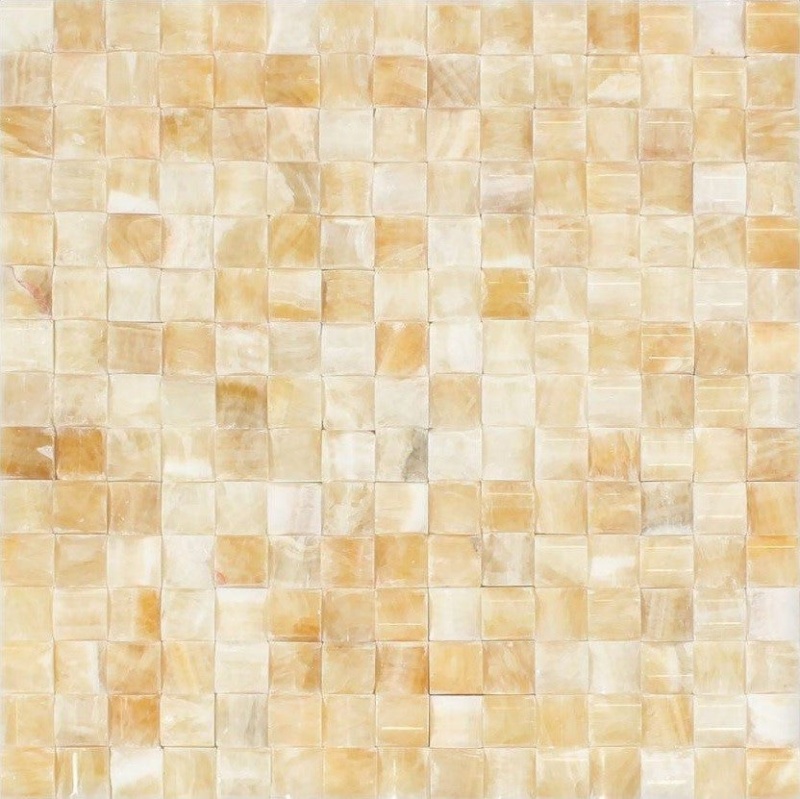 Honey Onyx Mosaic - 3D Small Bread - Polished, Per Pack: 20 Enter Quantity In Sheets