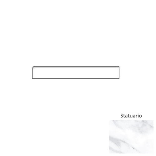 Lucca Statuario Porcelain Floor & Wall Trim - 3" x 24" Bullnose