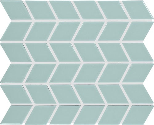 Color Wheel Retrospace Spa Ceramic Mosaic - 2" X 3" Chevron - Glossy