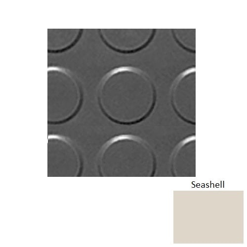Flextones Seashell Rbt Radial High Profile Rubber Distinct Designs Tile - Textured - 18" X 18"