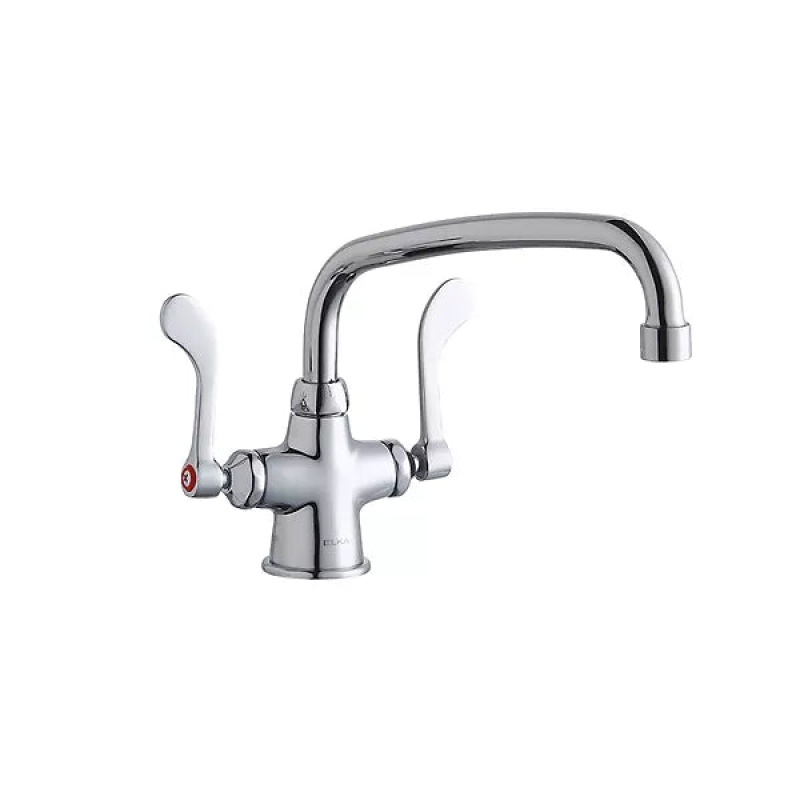 Lk500at10t4 Chrome Deck Mount Kitchen Faucet - Double Handle / One Hole - Chrome