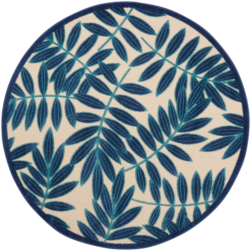 Aloha ALH18 Navy Tropical Area Rug