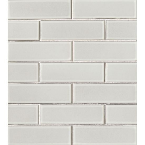 Zenia Moon Porcelain Mosaic - 2" X 6" Brick - Matte